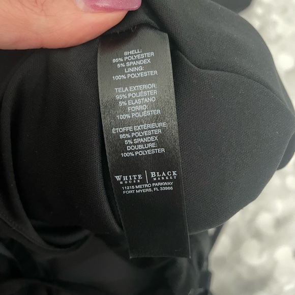 White House Black Market Black Jumpsuit 4. Tags removed.  Belt not included - Picture 5 of 5